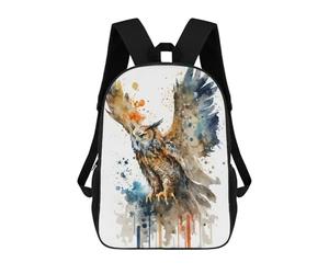 sinyumoney OWL FLYING School Backpack Water Resistant Computer Rucksack- Perfect for Travel, Work And Daily Use 17inch