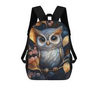 sinyumoney Owl In Autumn Leaves Backpack School Secondary Causal Travel High School Bags for Boys/Girls/Teenagers 17inch