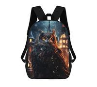 sinyumoney Owl in Black at Night Backpack School Bag Travel College Rucksack Backpacks for Camping Outdoor Adventures And Daily Travel 17inch