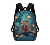 sinyumoney Owl in Enchanted Forest School Bags Large Water Resistant Laptop Backpack for Campus Outdoor Travel Sports 17inch