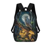 sinyumoney Owl in Moonlight Forest Backpack School Bag Backpack For Girls Boys Backpacks Large Capacity Kids Backpack Lightweight School Bags For Kids Students 17inch