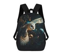 sinyumoney Owl in Space Rucksack Large Lightweight Casual Backpack for Campus Outdoor Travel Sports 17inch