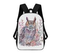 sinyumoney Owl Minimalist Backpack Kids School Backpack School Bag 3D Printed Fashion School Bag for Boys Elementary And Middle School Student 17inch