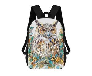 sinyumoney Owl Natural Backpack School Business Laptop Rucksack Bag Unisex Casual Daypack for Teenage Girls Boys Women Men 17inch