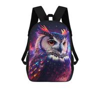 sinyumoney Owl Neon Backpack School Bag Secondary Causal Travel High School Bags for School/Work/Travel 17inch