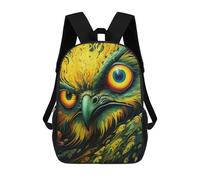 sinyumoney Owl Portrait -2 Backpack Kids School Bag Boys Cartoon 3D Print Students Schoolbag Laptop Daypack for Boys Girls 17inch