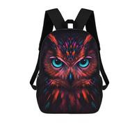 sinyumoney Owl Portrait in Neon Colors Kids School Backpack School Bag 3D Printed School Bag for Boys Elementary And Middle School Students 17inch