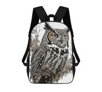 sinyumoney Owl Splatter Children's Backpacks Kids Fun School Bag Boys Backpack Travel Bag Student Schoolbag Book Stationery Bag Chool Bags 17inch