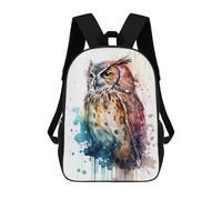 sinyumoney Owl Watercolor Rucksack Large School Backpack for Boys - Perfect for Travel, Work And Daily Use 17inch