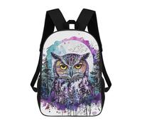 sinyumoney Owl Wild Life Backpacks Kids School Backpack School Bag 3D Printed School Bag for Boys Elementary And Middle School Students 17inch