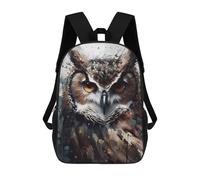 sinyumoney Owl's Gaze Artistic Vision Children's School Backpack 3D Printed for Kids Travel Rucksacks Book Bags Kids School Bag 17inch