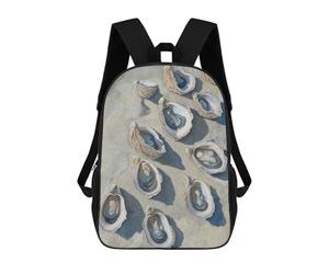 sinyumoney Oyster Shells Beach Ocean Art Kids School Backpack 17 Inch School Bag 3D Printed School Bag for Boys Elementary And Middle School Students
