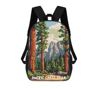 sinyumoney Pacific Crest Trail Landscape Rucksack Lightweight Casual Daypack School Backpacks- Perfect for Travel, Work And Daily Use 17inch