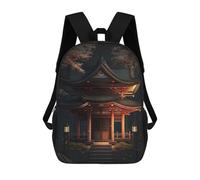 sinyumoney Pagoda at Night Backpack School Bag School Secondary High School College Backpack Travel for Teenage Girls Boys Women Men 17inch