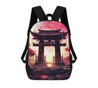 sinyumoney Paint Japanese Tori Gate 3D Printed Children's School Backpack for Kids High Capacity Travel Rucksacks 17 Inch Book Bags Kids