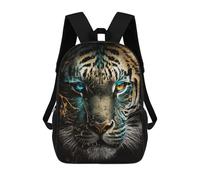 sinyumoney Painted Tiger Gaze Children's Backpack, Schoolbag Large Capacity Students Bookbag Rucksack Knapsack for Boys Girls Adults Teen 17inch