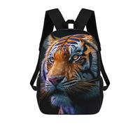 sinyumoney Painted Tiger Portrait Backpack School Rucksack Casual Daypacks School Work Travel Bag for Camping Outdoor Adventures And Daily Travel 17inch