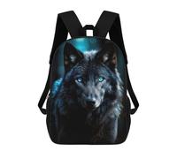 sinyumoney Painted Wolf Portrait Rucksack Water Resistant Computer Rucksack for Campus Outdoor Travel Sports 17inch