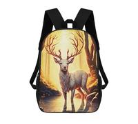 sinyumoney Painting A Deer Animal School Backpack Water Resistant Computer Rucksack for Campus Outdoor Travel Sports 17inch