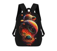 sinyumoney Painting Colorful Space Backpack School Bag Large Lightweight Casual Backpack for Campus Outdoor Travel Sports 17inch