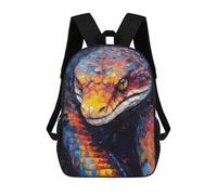 sinyumoney Palette Snake Painting Ronaldo Backpack, Children's Backpack, Student School Bag, Book Bag, 3D Printed School Bag For Boys And Girls, 17inch