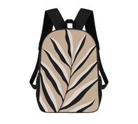 sinyumoney Palm Leaf Minimalist Art Kids School Backpack School Bag 3D Printed School Bag for Boys Elementary And Middle School Students 17inch
