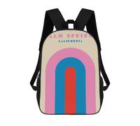 sinyumoney Palm Springs California Retro Art School Backpack Water Resistant School Bag Business Backpack for Girls Boys Teenage 17inch