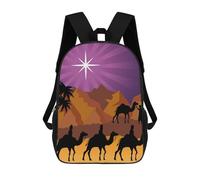 sinyumoney Palm Tree Beach Children's Backpacks School Backpack 3D Printed Backpack for Kids Travel Rucksacks Book Bags Kids School Bag 17inch