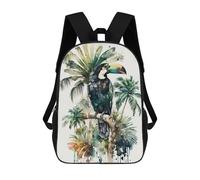 sinyumoney Palm Trees And Paradise 3D Printed School Backpack Casual Children's Backpacks 3D Printed School Bag for Boys Elementary And Middle 17inch