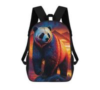 sinyumoney Panda 3D Printed Kids School Bag Rucksacks Children's School Fashion Casual Back Pack High Capacity Travel Book Bags Backpack for Kids 17inch