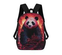 sinyumoney Panda Amidst Flames -1 School Backpack Rucksack Casual Daypacks School Work Travel Bag for Campus Outdoor Travel Sports 17inch