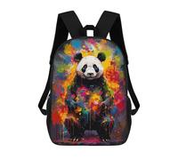 sinyumoney Panda Animal Painting Backpack School Rucksack Casual Daypacks School Work Travel Bag for Boys/Girls/Teenagers 17inch