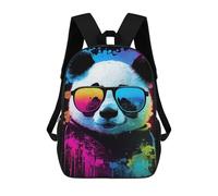 sinyumoney Panda Animal PopArt Backpack School Bag Secondary Causal Travel High School Bags for School/Work/Travel 17inch