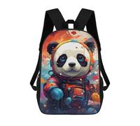 sinyumoney Panda Astronaut Art Print School Backpack Fashion Stationery Backpack Waterproof Casual Daypacks for Men/Women 17inch