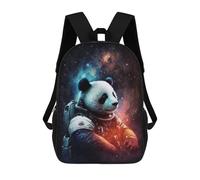 sinyumoney Panda Astronaut in Space-1 Children's 17 Inch School Backpack 3D Printed Cool Knapsack for Kids Travel Rucksacks Book Bags Kids School Bag