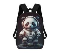 sinyumoney Panda Astronaut in Space Backpack School Bag Fashion Stationery Backpack Waterproof Casual Daypacks- Perfect for Travel, Work And Daily Use 17inch