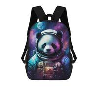 sinyumoney Panda Astronaut Space Art Print-3 Backpack School Lightweight Casual Daypack School Backpacks for School/Work/Travel 17inch