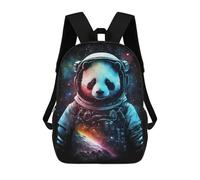 sinyumoney Panda Astronaut Space Art Print School Bags Lightweight Airport College Students Back Pack for School/Work/Travel 17inch