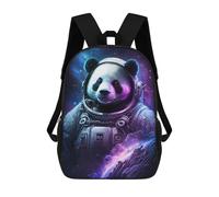 sinyumoney Panda Astronaut Space Suit-1 17 Inch Kids Backpack Fashion Fun Backpack Book Bag for Boys And Teenager 3D Printed for Boys