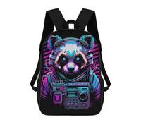 sinyumoney Panda Astronaut with Boombox Backpack Cartoon Plush Bag, 3D Backpack for Kids School Bag Birthday Gift Idea for Boys And Girls 17inch