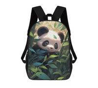 sinyumoney Panda Bear Backpack, Children's Backpack, Student School Bag Bookbag Rucksack, 3D Printed School Bag for Boys Girls 17inch