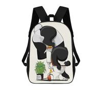 sinyumoney Panda Bear Drinking Toilet Backpack School Bag Lightweight Schoolbag Dayback Bookbag College for Men/Women 17inch