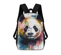 sinyumoney Panda Bear Head Watercolor Rucksack Lightweight Casual Daypack School Backpacks for Campus Outdoor Travel Sports 17inch