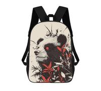 sinyumoney Panda Bear Red Eyes Children's Backpacks School Backpack 3D Printed for Kids Travel Rucksacks Book Bags Kids 17inch School Bag