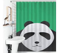 sinyumoney Panda Bear Shower Curtain Waterproof Mould 100% Polyester Fabric Modern Fabric Bathroom Decor Set with Hooks 56.30x70.87Inch（143x180cm）