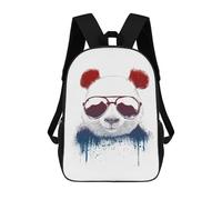 sinyumoney Panda Bear Watercolor Backpack School Bag Secondary Causal Travel High School Bags for School/Work/Travel 17inch