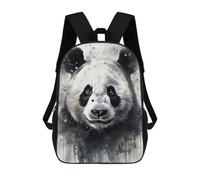 sinyumoney Panda Beauty Black Ink Children's School Backpack 3D Printed for Kids Travel Rucksacks Book Bags Kids School Bag 17inch