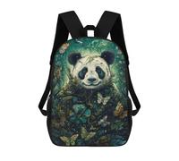 sinyumoney Panda Butterfly Children's 17 Inch School Backpack 3D Printed Casual Daypacks for Kids Travel Rucksacks Book Bags Kids School Bag