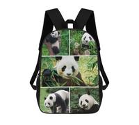 sinyumoney Panda Collage Eating, Climbing, Standing Backpack School Business Durable Laptop Bag for Teenage Girls Boys Women Men 17inch