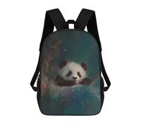 sinyumoney Panda Cub Children's Backpack, 3D Printed School Backpack, Backpack for Boys Girls, Adjustable School Bag for Primary School 17inch
